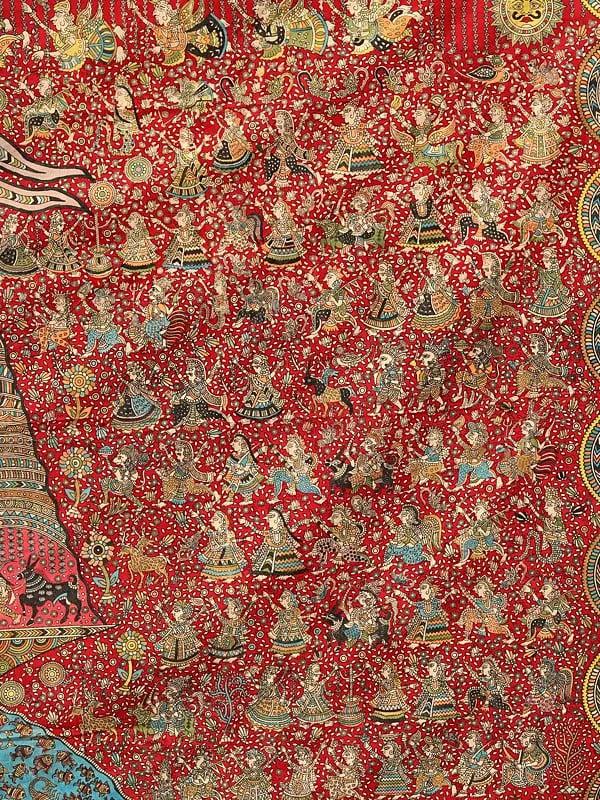 Exotic India Vahanvati Mata Traditional Mata Ni Pachedi | Madarpat Cotton