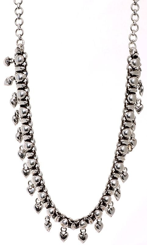 exotic india Valentine Adjustable Choker in Sterling Silver