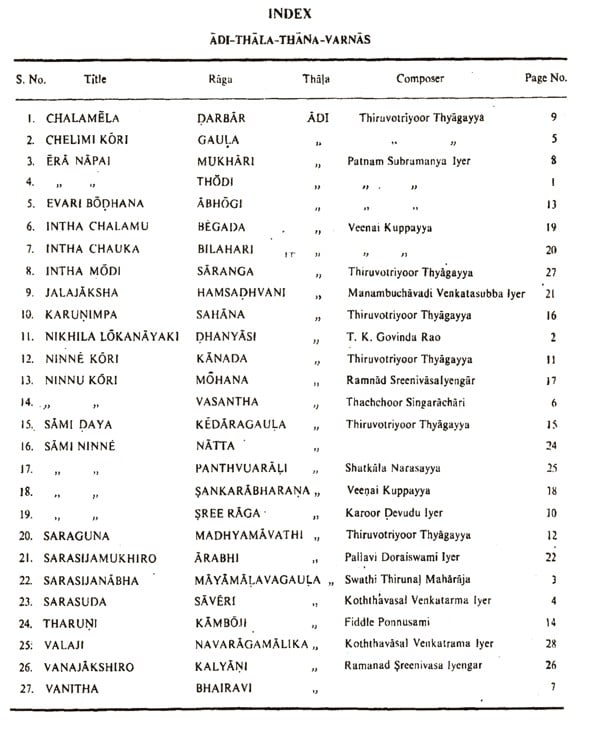 Exotic India Varnamanjari- Karnatak Music In Roman Script 