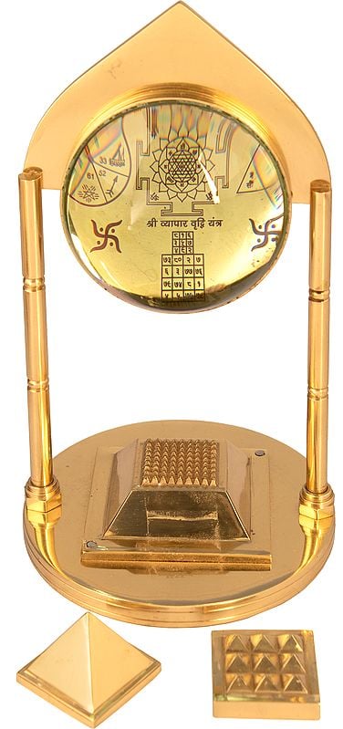 Exotic India Vastu Pyramid And Shri Yantra With Magnifying Glass