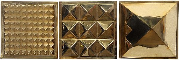 exotic india Vastu Pyramid (Set of Three): 91 Pyramids in Total 
