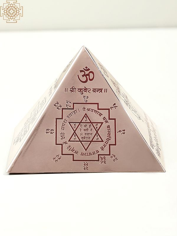 Exotic India Vastu Pyramid With Syllable Mantra With Ganesha Figure Shri Vaastu Dosh Nivaaran Shri Kuber Mantra Shri Yantra 