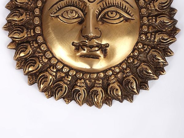 Exotic India Vastu Shankh Design God Surya Wall Hanging 