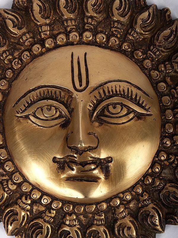 Exotic India Vastu Shankh Design God Surya Wall Hanging 