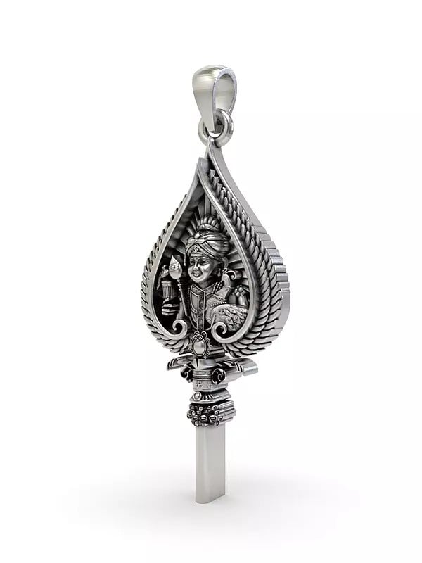Exotic India Vel Pendant With Raja Alangaram Face Pendant 