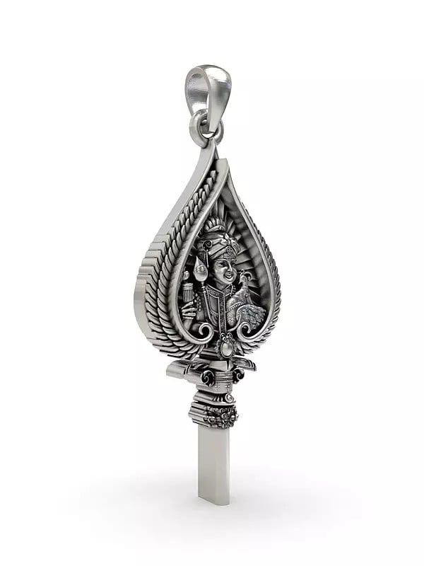 Exotic India Vel Pendant With Raja Alangaram Face Pendant 