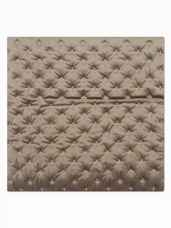 Exotic India Velvet Dimpled Cushion Cover With Zari Embroidered Bootis 