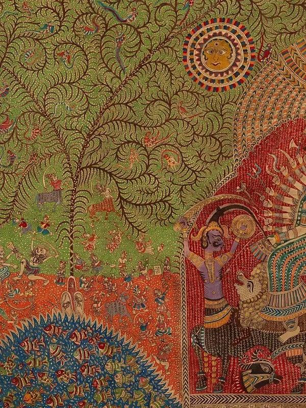 Exotic India Visat Mata - Mata Ni Pachedi Art | Madarpat Cotton