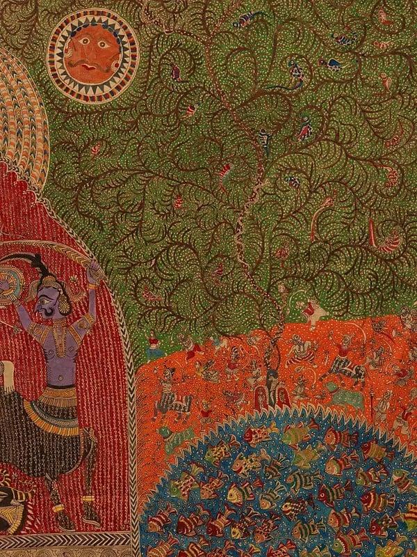 Exotic India Visat Mata - Mata Ni Pachedi Art | Madarpat Cotton