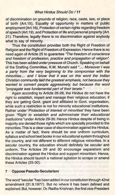 Exotic India What Hindus Should Do (An Old And Rare Book) 