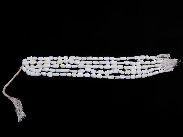 Exotic India White Marble Opal Nuggets (Price Of 1 String) 