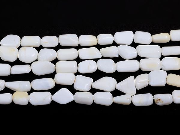 exotic india White Marble Opal Nuggets (Price of 1 String) 