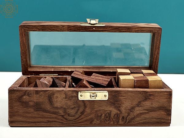 exotic india Wooden 3D Puzzles Game - 3 in one | Soma Cube | Interlock Block | Snake Cube | Handmade