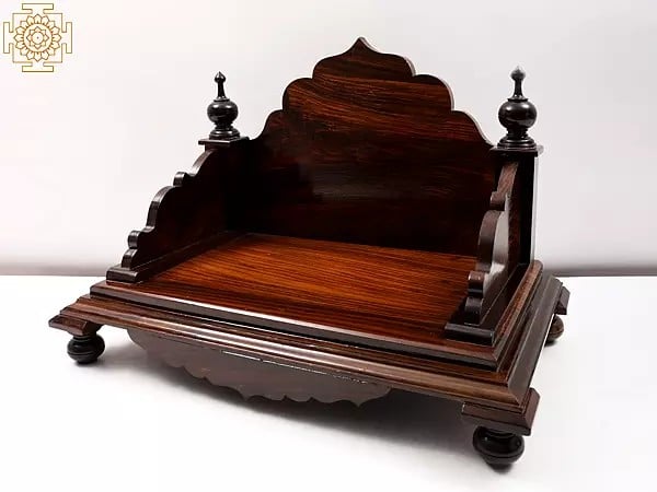 Exotic India Wooden Puja Temple | Spiritual Home Decor 