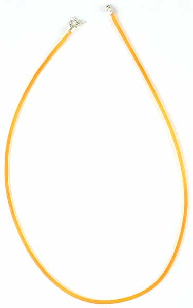 exotic india Yellow PVC Wire to Hang Pendant with Sterling Spring Closure