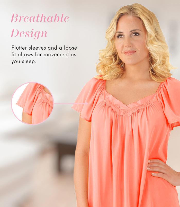 Exquisite Form Flutter Sleeve Gown Passion