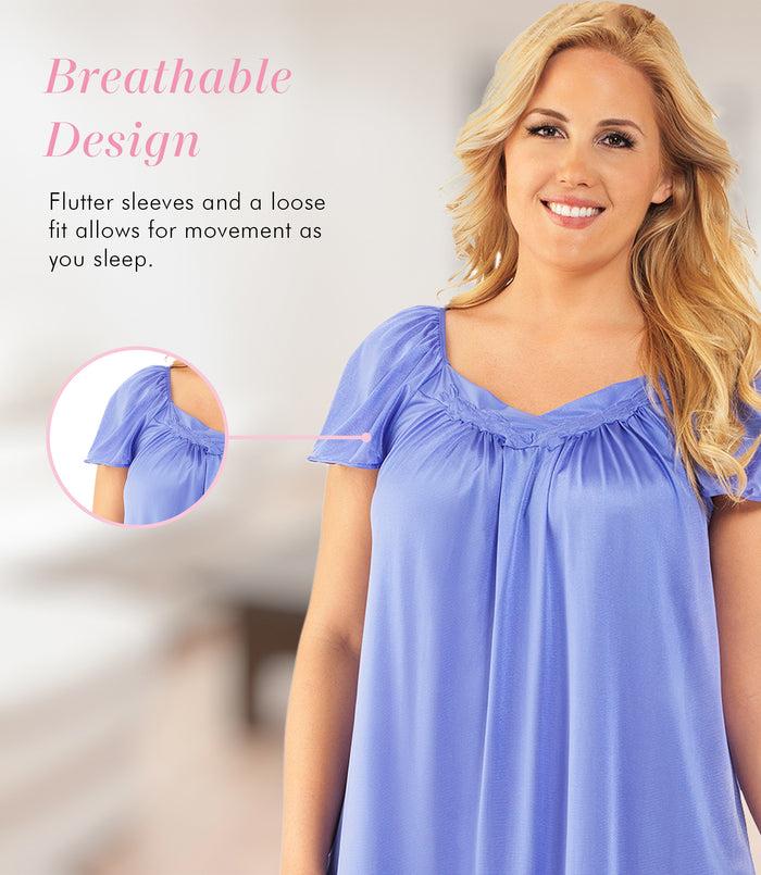 Exquisite Form Flutter Sleeve Gown Victory Violet