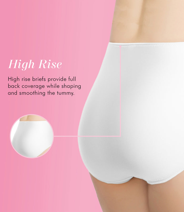 Exquisite Form Exquisite Form® 2-Pack Control Top Lace Shaping Panties White