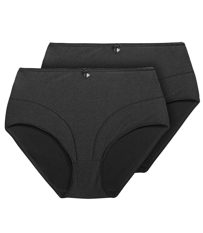 Exquisite Form Exquisite Form® 2-Pack Control Top Shaping Panties Black