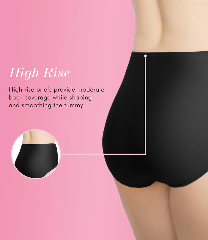 Exquisite Form Exquisite Form® 2-Pack Control Top Shaping Panties Black