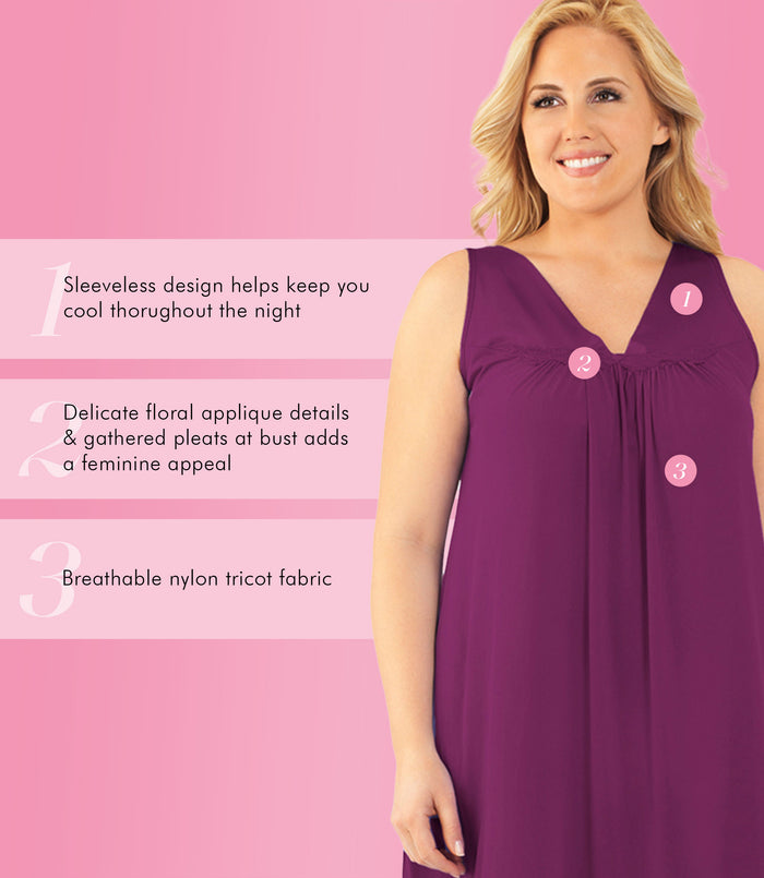 Exquisite Form Short Gown Amaranth