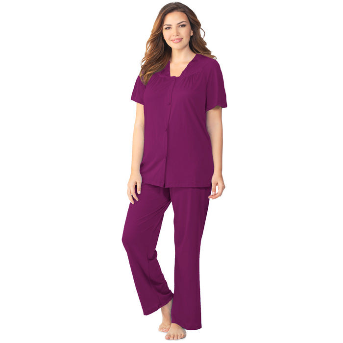 exquisite form Short Sleeve Pajama Amaranth