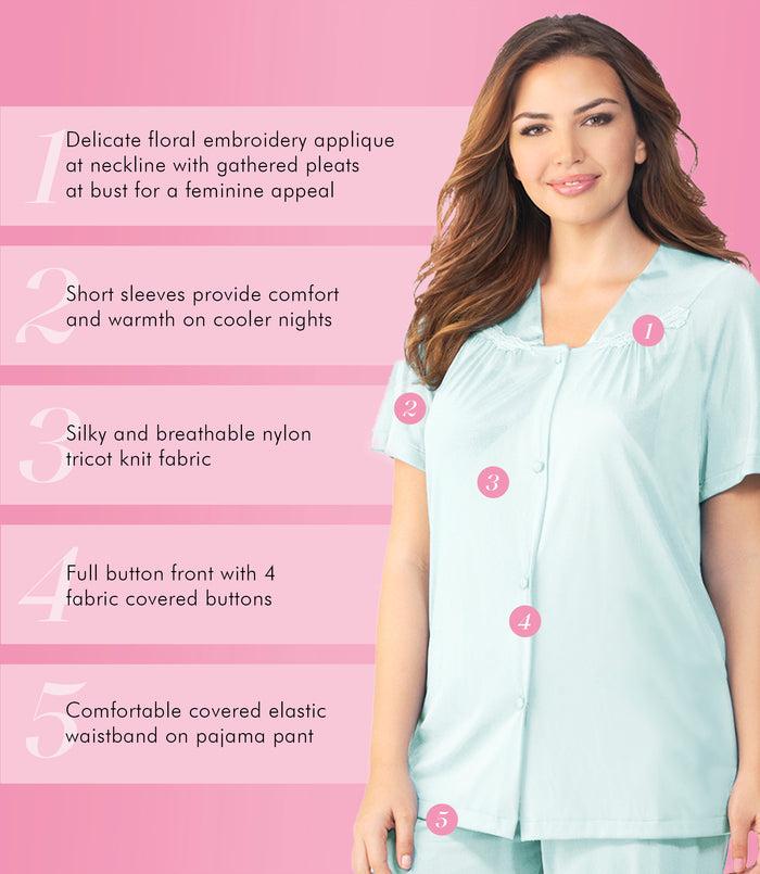 Exquisite Form Short Sleeve Pajama Azure Mist