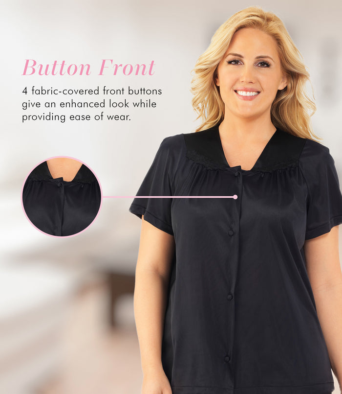 Exquisite Form Short Sleeve Pajama Midnight Black