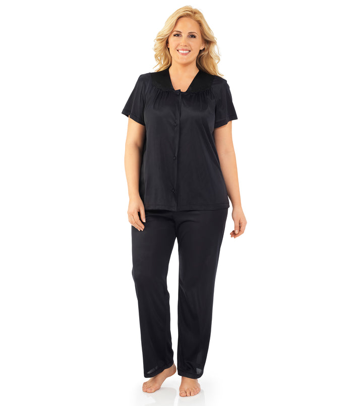 exquisite form Short Sleeve Pajama Midnight Black
