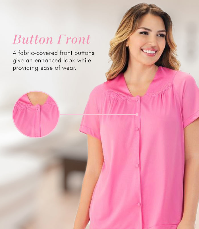 Exquisite Form Short Sleeve Pajama Perfumed Rose