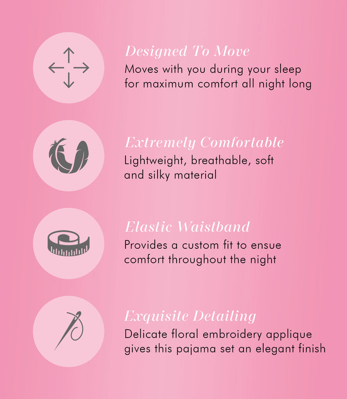 Exquisite Form Short Sleeve Pajama Perfumed Rose