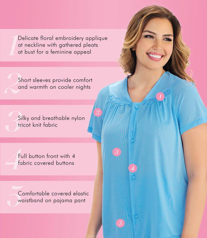 Exquisite Form Short Sleeve Pajama Purity Blue