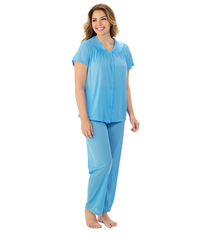exquisite form Short Sleeve Pajama Purity Blue