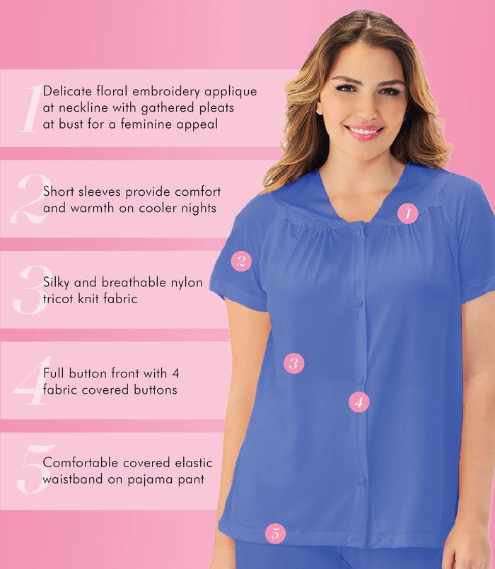 Exquisite Form Short Sleeve Pajama Rocky Blue