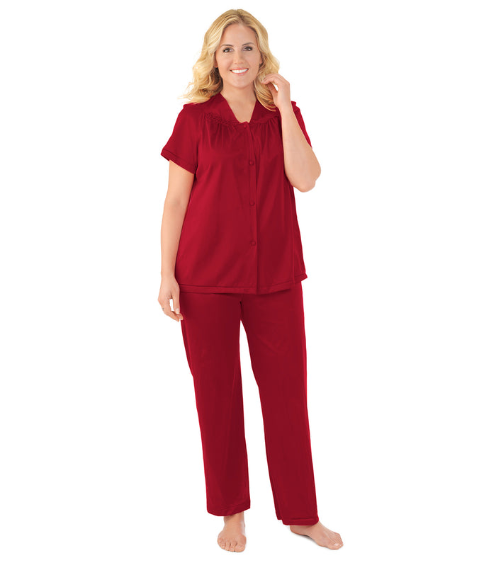 exquisite form Short Sleeve Pajama Sangria