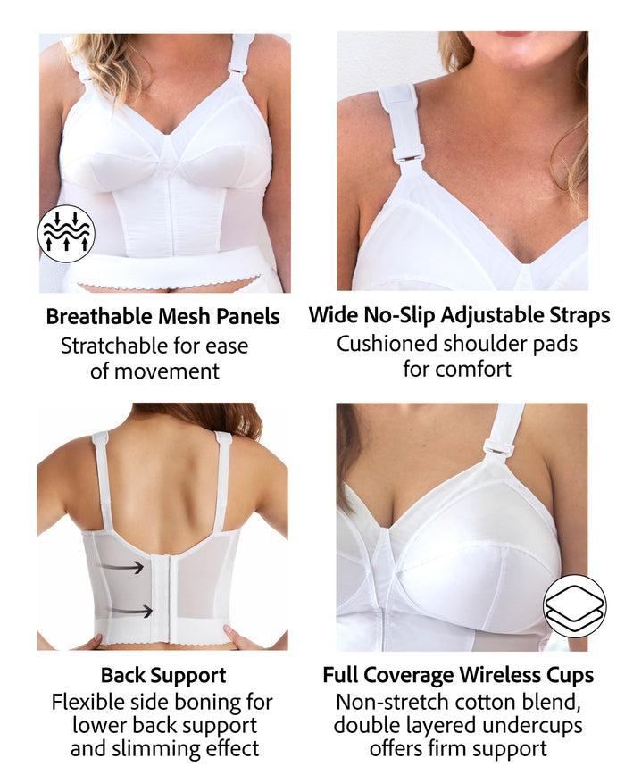 Exquisite Form FULLY® Back Close Wirefree Longline Bra Beige