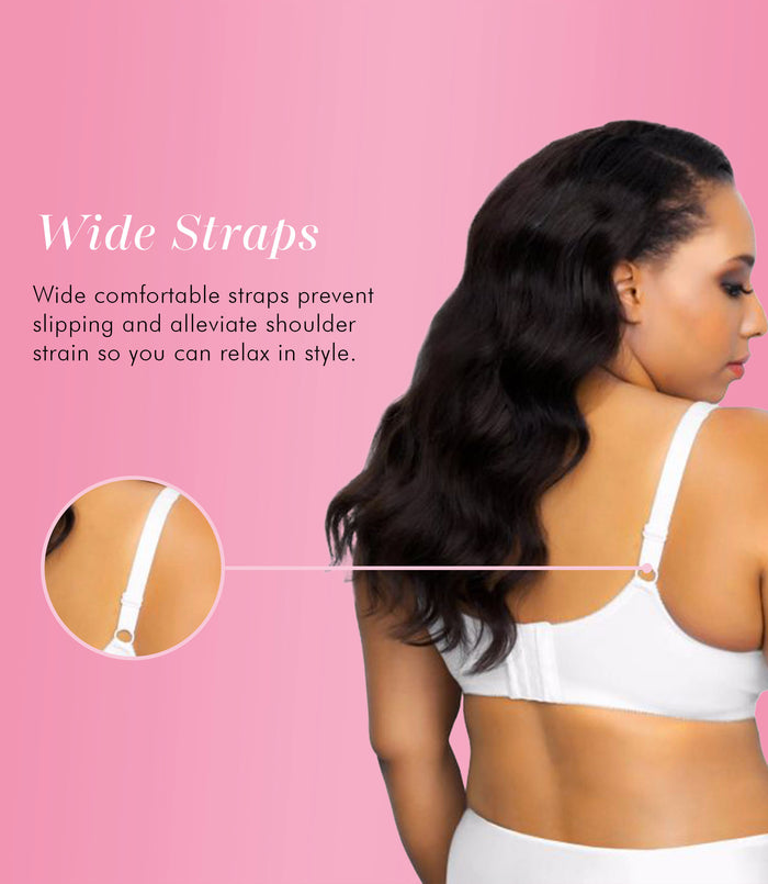 Exquisite Form FULLY® Cotton Soft Cup Wirefree Bra With Lace White