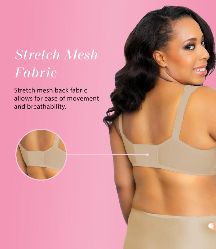 Exquisite Form FULLY® Front Close Wirefree Classic Support Bra Beige
