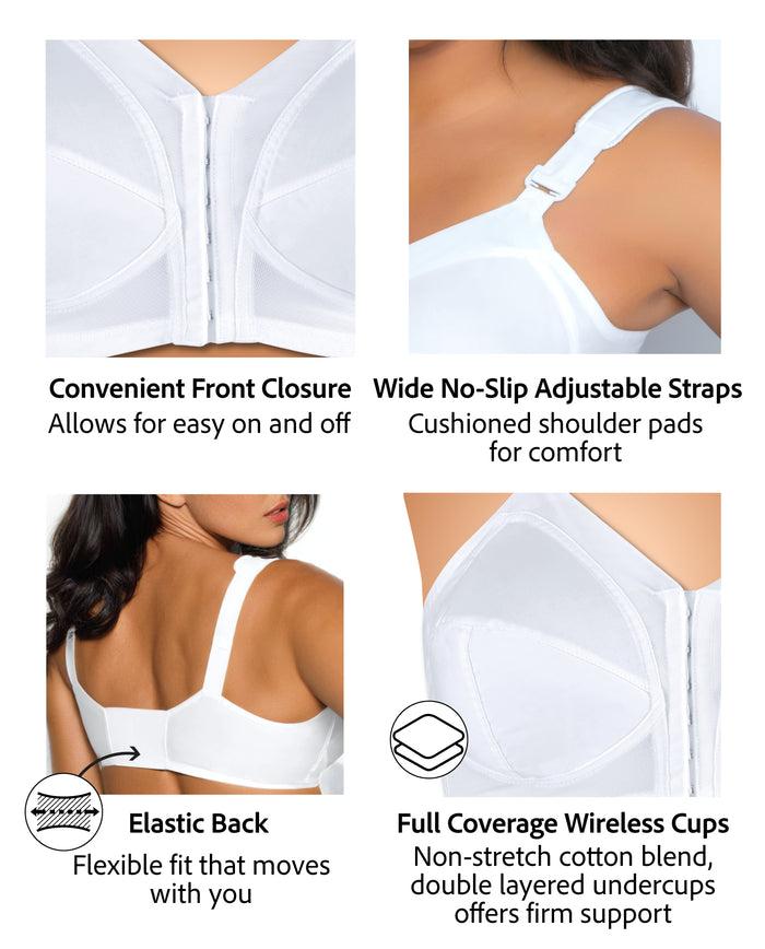 Exquisite Form FULLY® Front Close Wirefree Classic Support Bra White