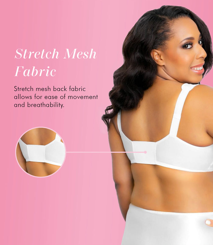 Exquisite Form FULLY® Front Close Wirefree Classic Support Bra White