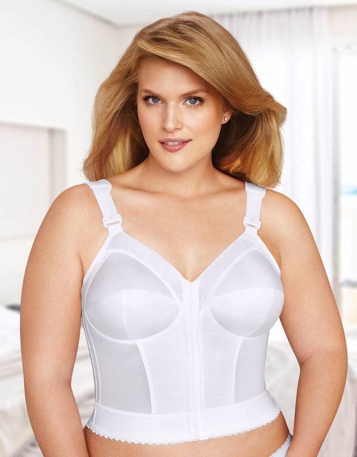exquisite form FULLY® Front Close Wirefree Longline Posture Bra White