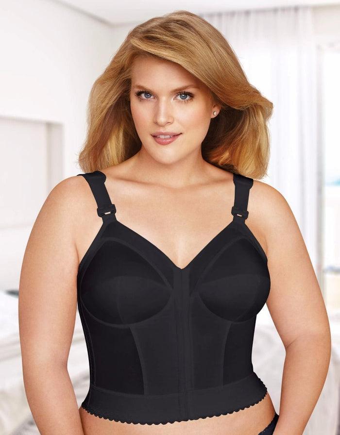 exquisite form FULLY® Front Close Wirefree Longline Posture Bra Black