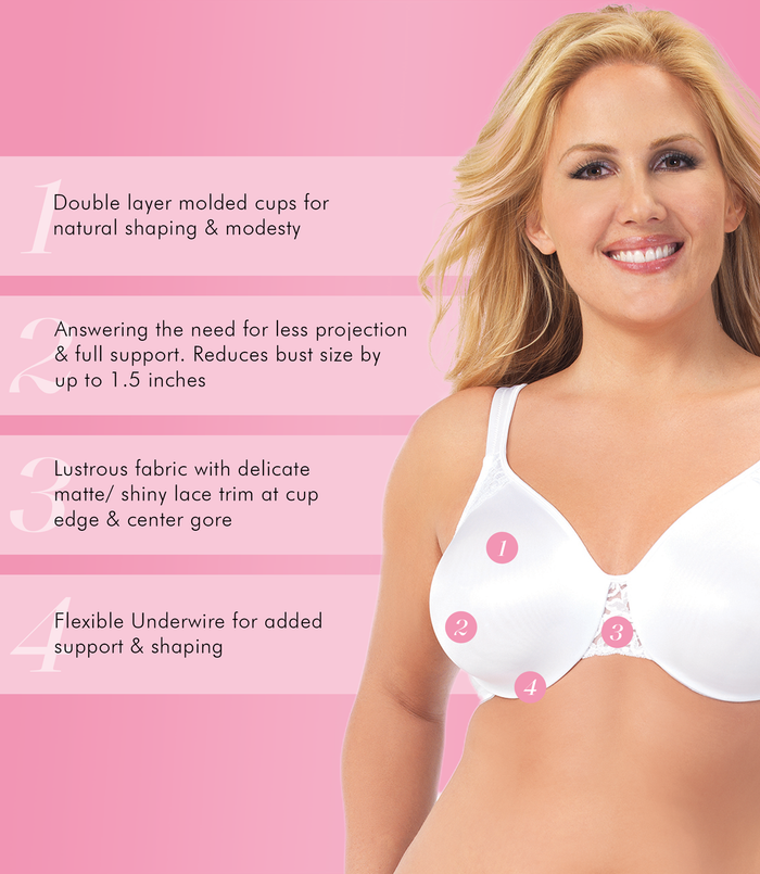Exquisite Form FULLY® Minimizer Underwire Bra White