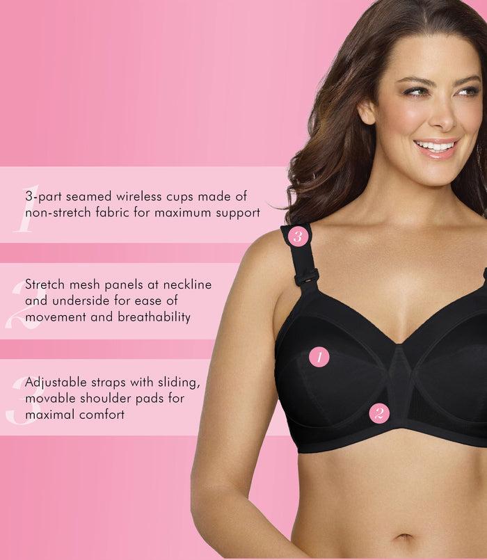 Exquisite Form FULLY® Original Wirefree Support Bra Black