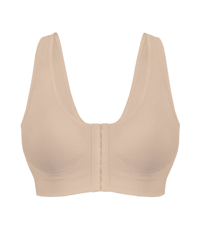 exquisite Form FULLY® Seamless Wireless Full Coverage Bra With Front Closure Nude