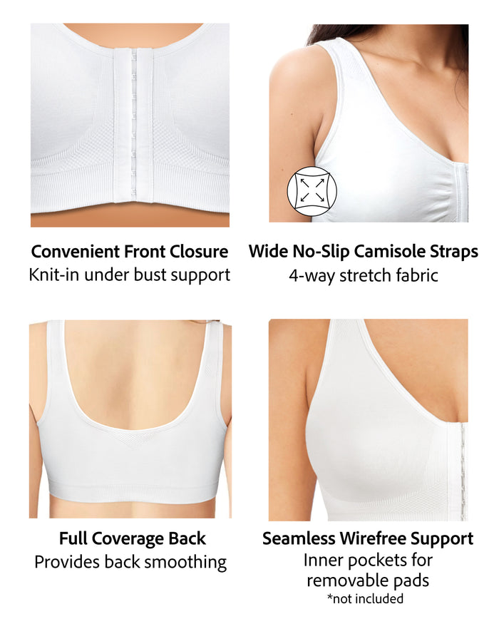 exquisite Form FULLY® Seamless Wireless Full Coverage Bra With Front Closure Nude