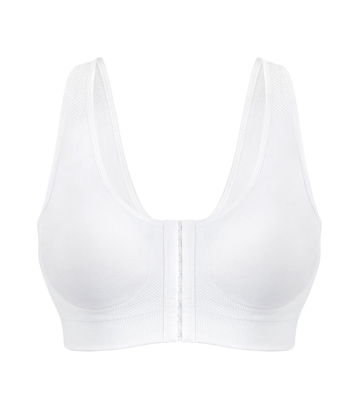 Exquisite Form FULLY® Seamless Wireless Full Coverage Bra With Front Closure White
