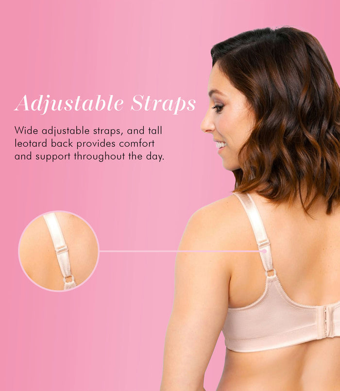 Exquisite Form FULLY® Side Shaping Wirefree Bra With Floral Lace Rose Beige