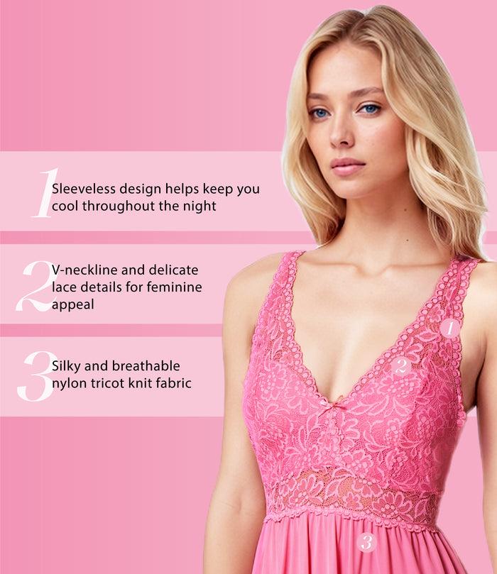 Exquisite Form NEW STYLE - Sleeveless Long Gown With Stretch Lace Perfumed Rose