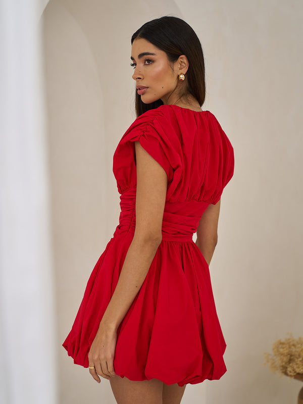 Extro & Vert PLEATED SOLID MINI DRESS